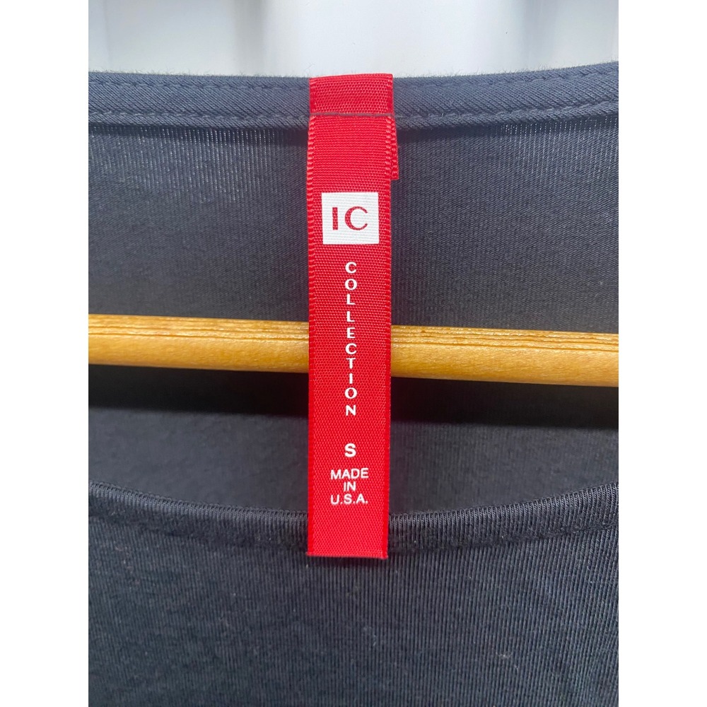 IC Collection Tunic Top Women Small Colorblock Asymmetrical Lagenlook Artsy - Picture 6 of 9